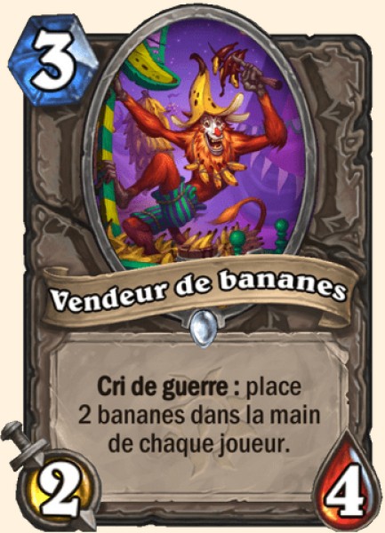 Vendeur de bananes carte Hearhstone