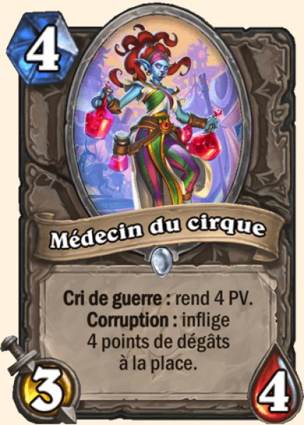 Medecin du cirque carte Hearhstone