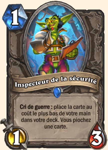 Inspecteur de la securite carte Hearhstone