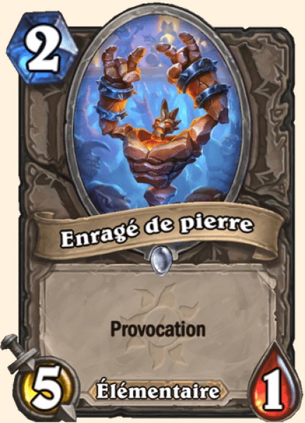 Enrage de pierre carte Hearhstone