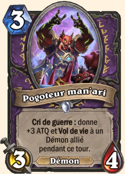 Pogoteur man'ari carte Hearhstone