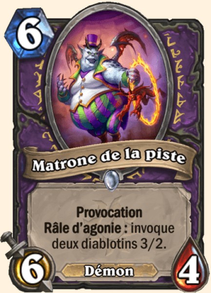 Matrone de la piste carte Hearhstone