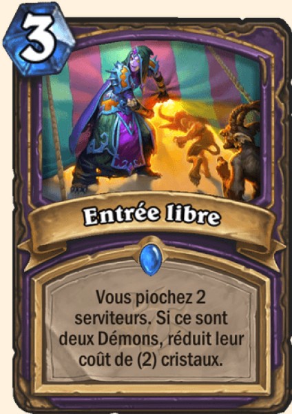 Entree libre carte Hearhstone