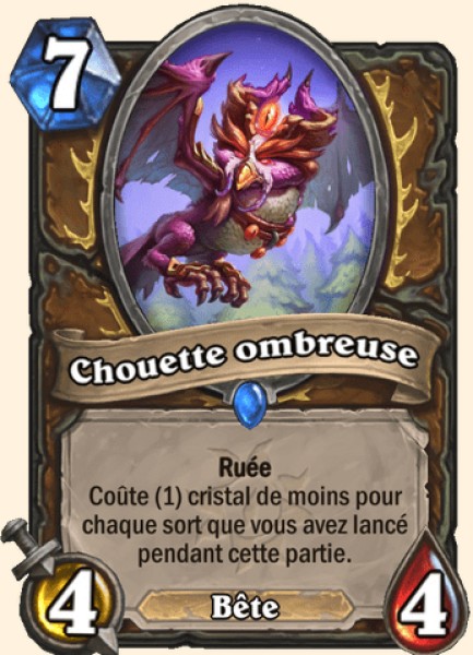 Chouette ombreuse carte Hearhstone