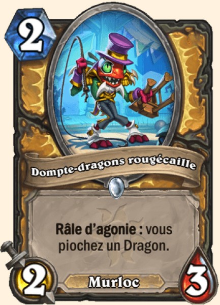 Dompte-dragons rougecaille carte Hearhstone