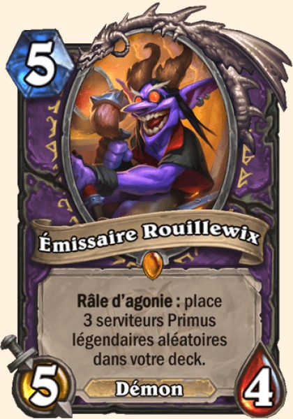 Emissaire Rouillewix carte Hearhstone