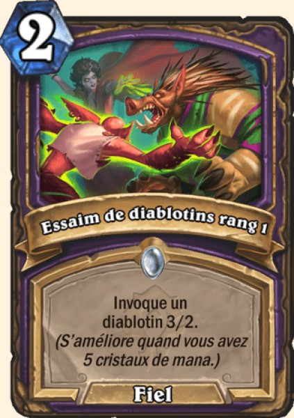 Essaim de diablotins rang 1 carte Hearhstone