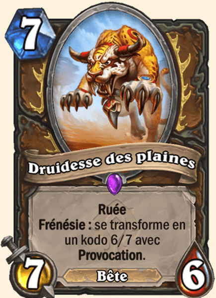 Druidesse des plaines carte Hearhstone