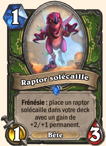 Raptor solecaille carte Hearhstone