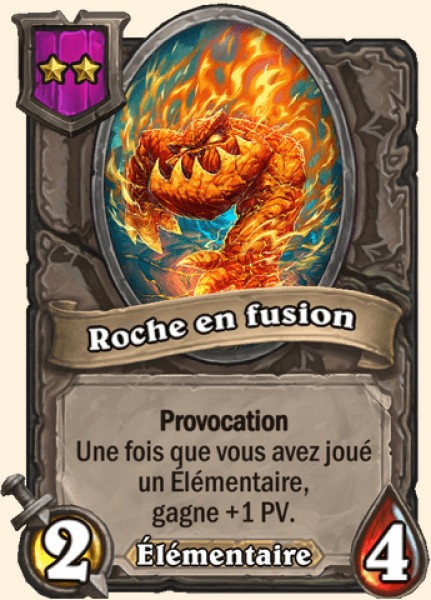 Roche en fusion carte Hearhstone