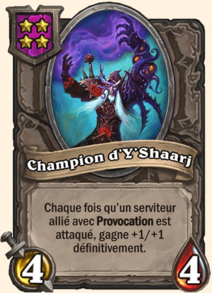 Champion d'Y'Shaarj carte Hearhstone