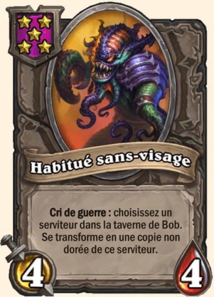Habitue sans-visage carte Hearhstone