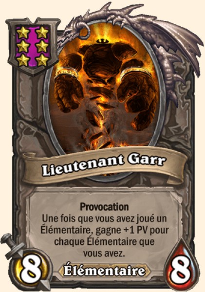 Lieutenant Garr carte Hearhstone