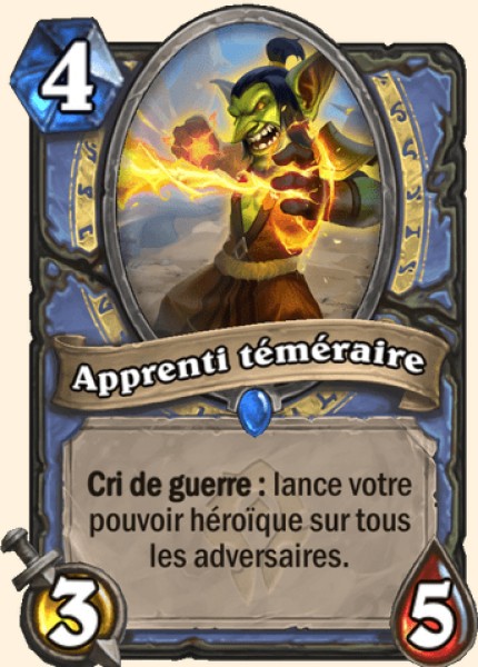 Apprenti temeraire carte Hearhstone