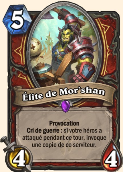 Mor'shan d'elite carte Hearhstone