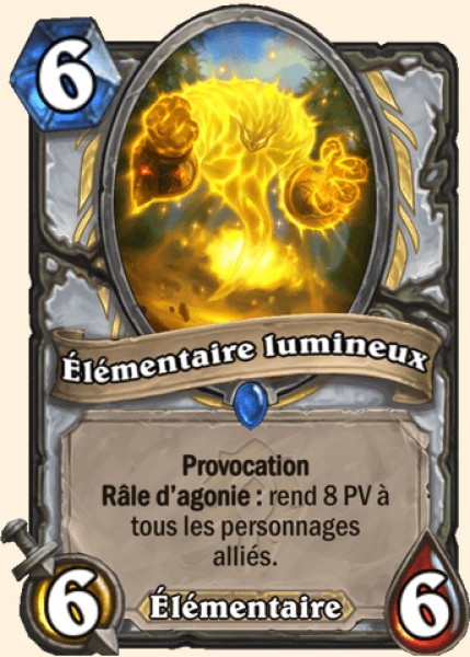 Elementaire lumineux carte Hearhstone