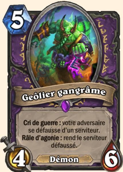 Geôlier gangrâme carte Hearthstone