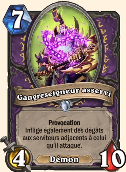 Gangreseigneur asservi carte Hearhstone