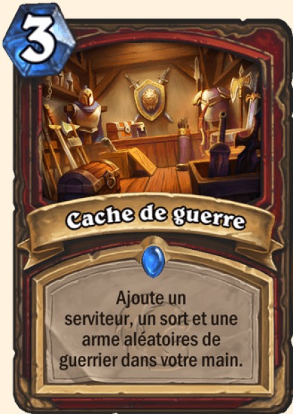 Cache de guerre carte Hearhstone