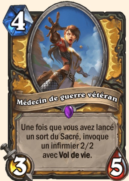 Medecin de guerre veteran carte Hearhstone