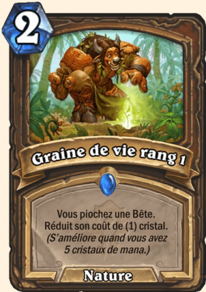 Graine vivante rang 1 carte Hearhstone