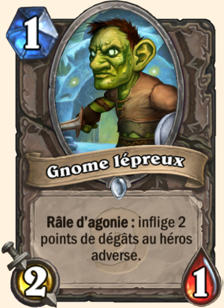 Gnome lepreux carte Hearhstone