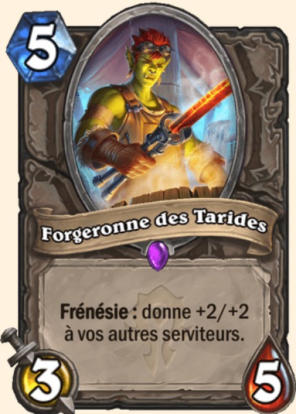 Forgeronne des Tarides carte Hearhstone