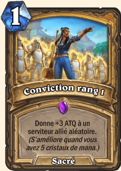 Conviction rang 1 carte Hearhstone