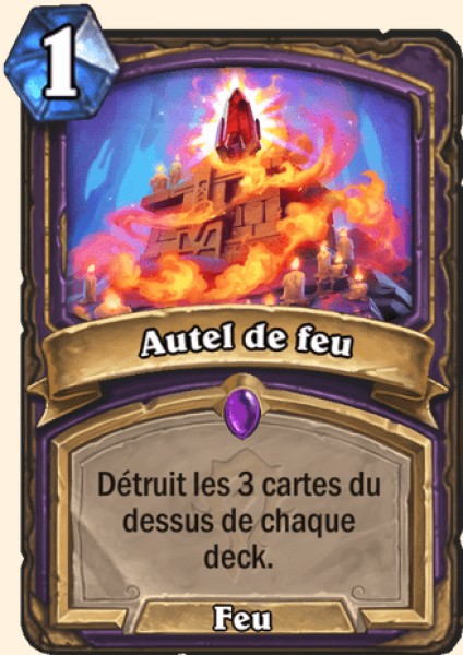 L'Autel de feu carte Hearhstone