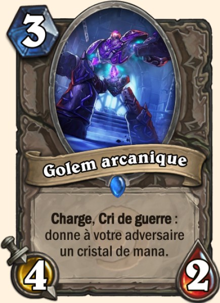 Golem arcanique carte Hearhstone