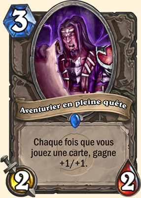 Aventurier en pleine quete carte Hearhstone