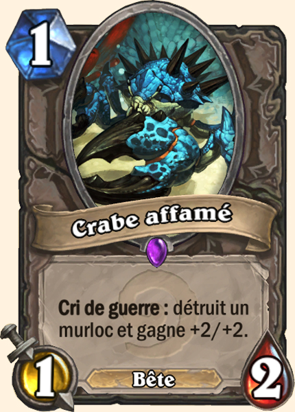 Crabe affame carte Hearhstone
