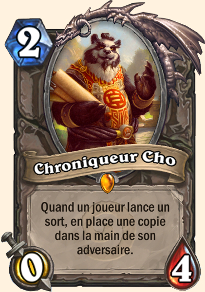 Chroniqueur Cho carte Hearhstone