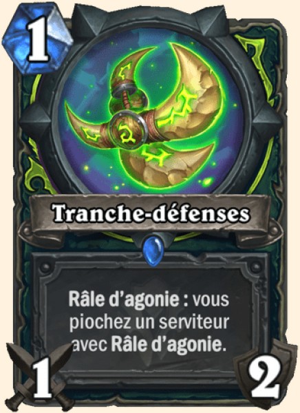Tranche-defenses carte Hearhstone