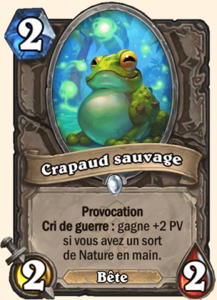 Crapaud sauvage carte Hearhstone