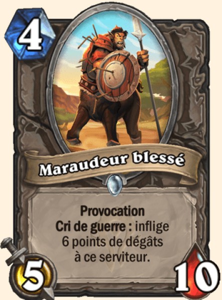 Maraudeur blesse carte Hearhstone