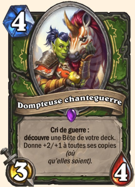Dompteuse chanteguerre carte Hearhstone