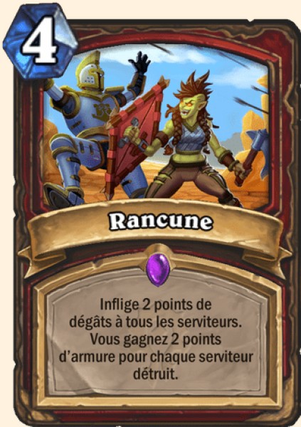 Rancune carte Hearhstone