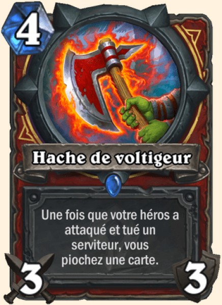 Hache de voltigeur carte Hearhstone