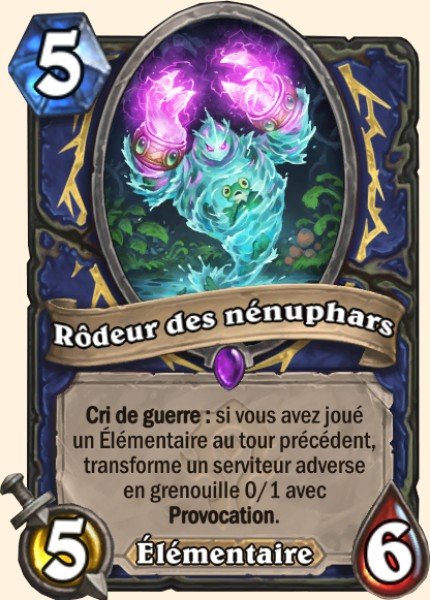 Rodeur des nenuphars carte Hearhstone