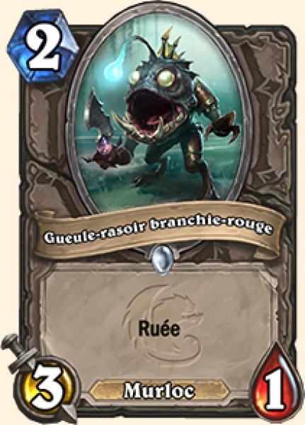 Gueule-rasoir branchie-rouge carte Hearhstone