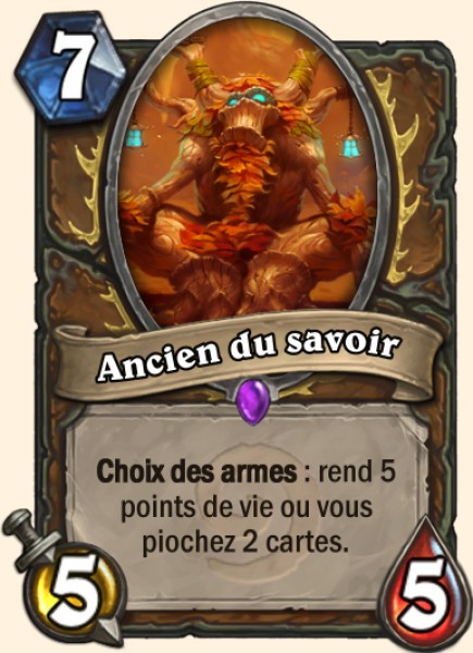 Ancien du savoir carte Hearhstone