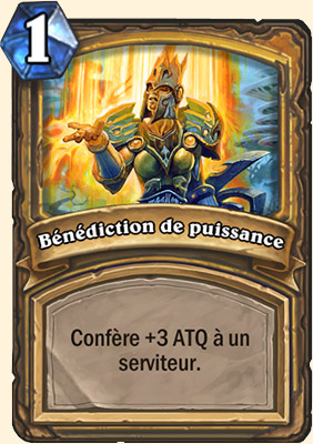 Benediction de puissance carte Hearhstone