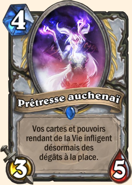 Pretresse auchenai carte Hearhstone