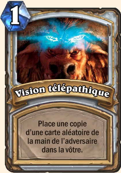 Vision telepathique carte Hearhstone