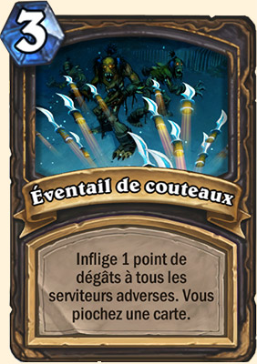 Eventail de couteaux carte Hearhstone