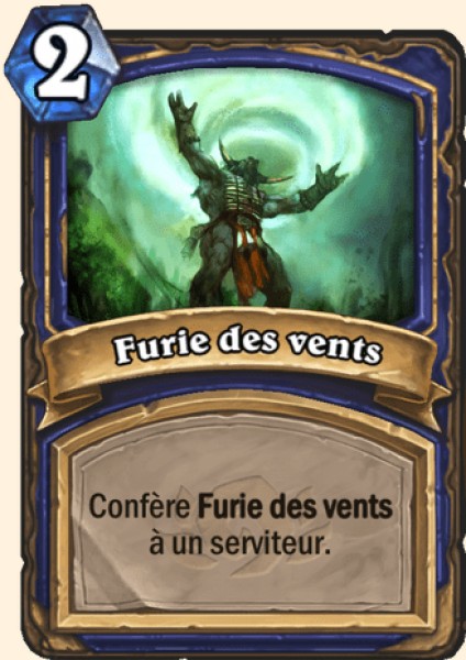 Furie des vents carte Hearhstone
