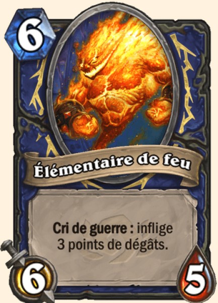 Elementaire de feu carte Hearhstone