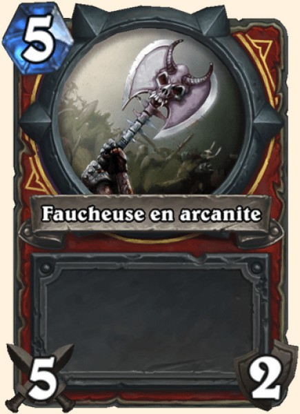 Faucheuse en arcanite carte Hearhstone