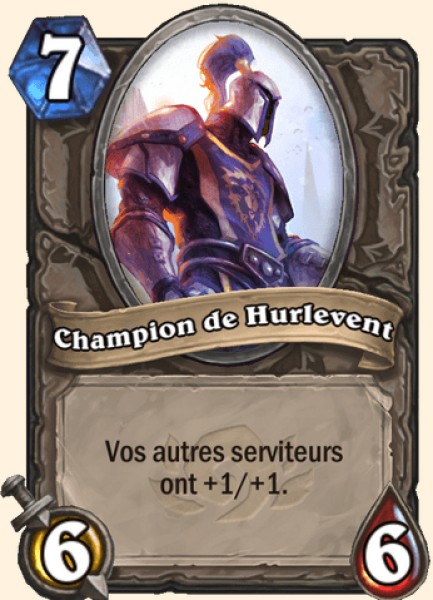 Champion de Hurlevent carte Hearhstone